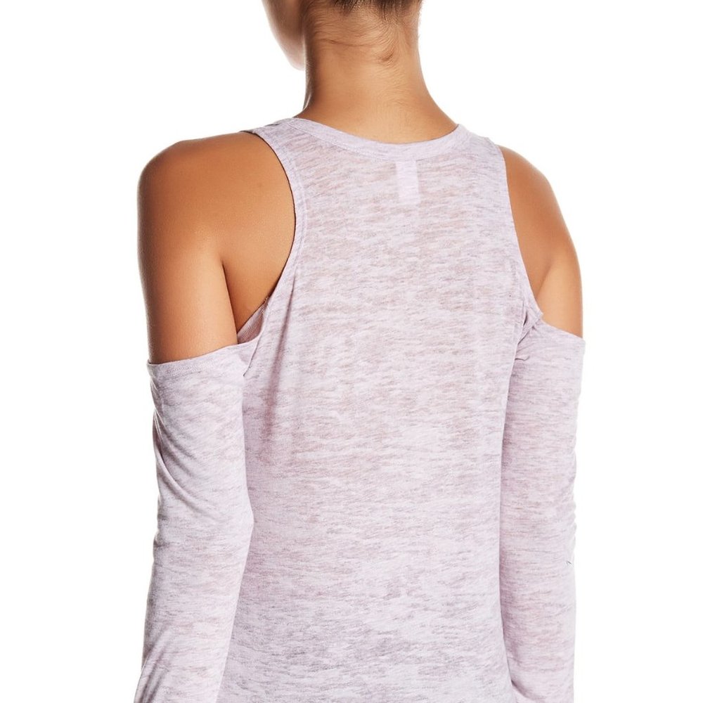 ALTERNATIVE Long Sleeve Cold Shoulder Tee Sz XS - Picture 2 of 7